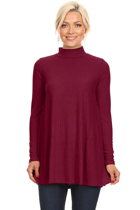 Wrap - Style Women Long Sleeve Top for a Versatile FitFlow and Flair Turtle Neck Tunic