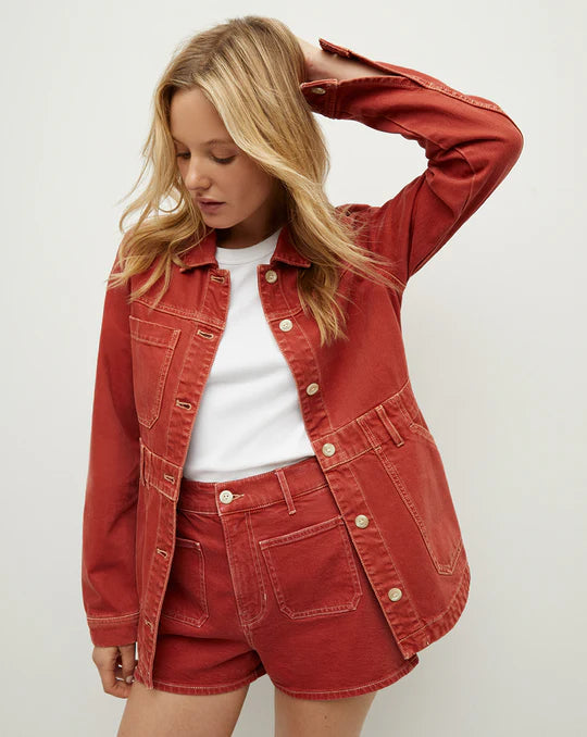 Women's Belted Blazers in Camel Color for a Sophisticated OutfitAnzu Jacket Brick Red