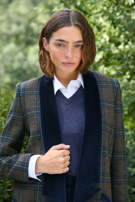 Single - Breasted Women's Tweed Blazers with Gold Buttons for a Classic LookVERNE BLAZER